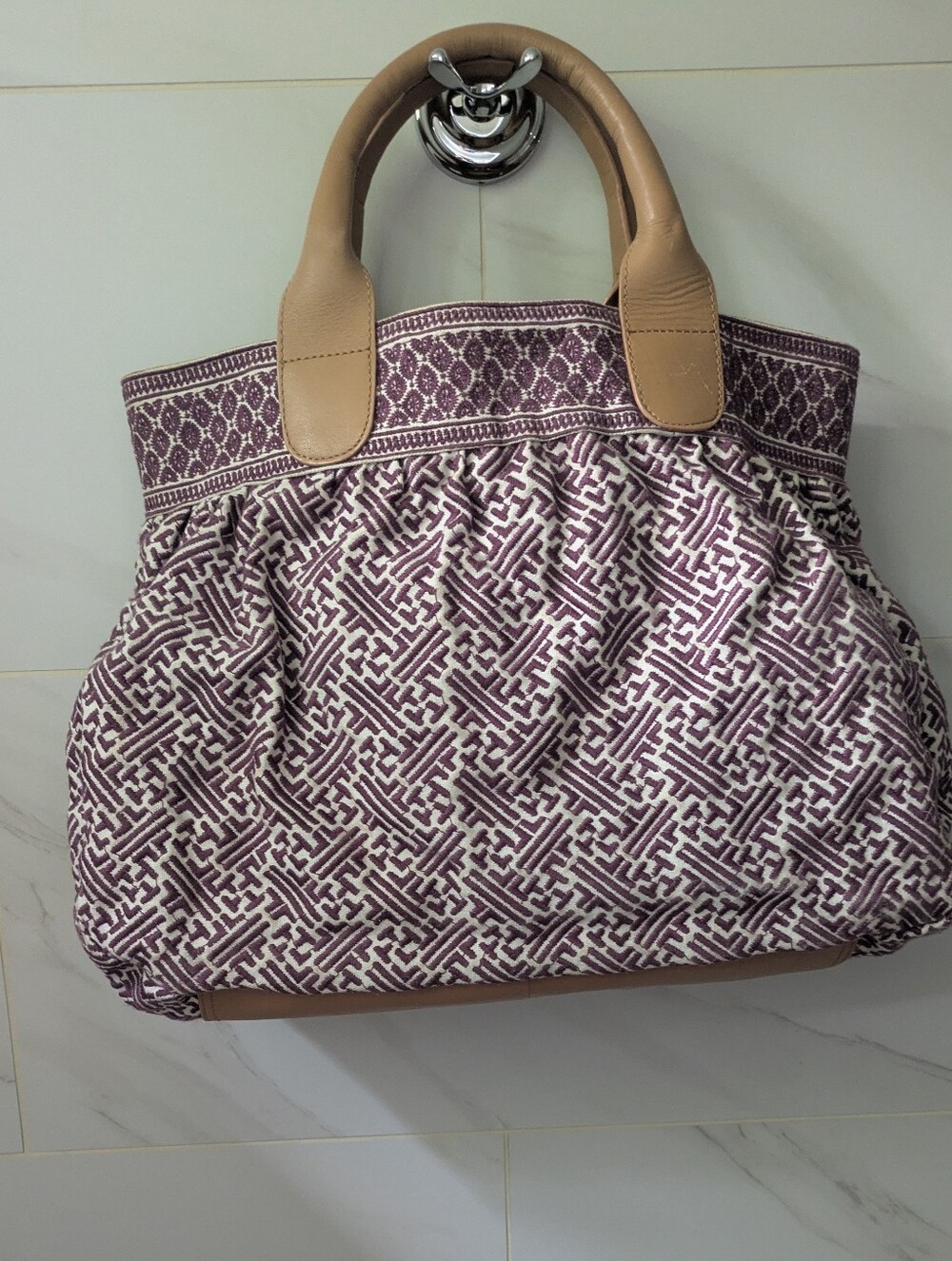 Talbots Fabric And Leather Purse